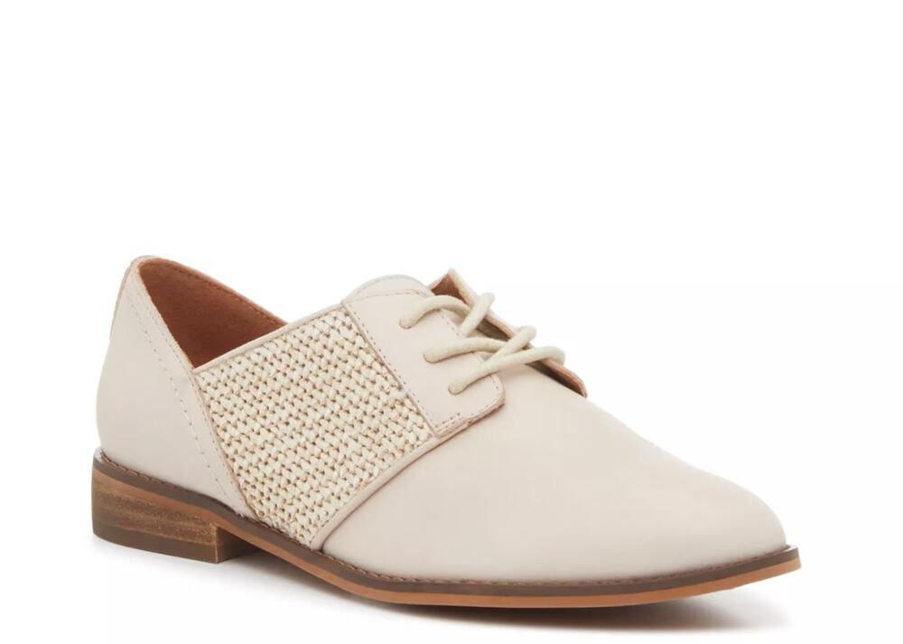 Lucky Brand Womens Elyza Oxford Shoes US 7 M Off White Leather NWOB